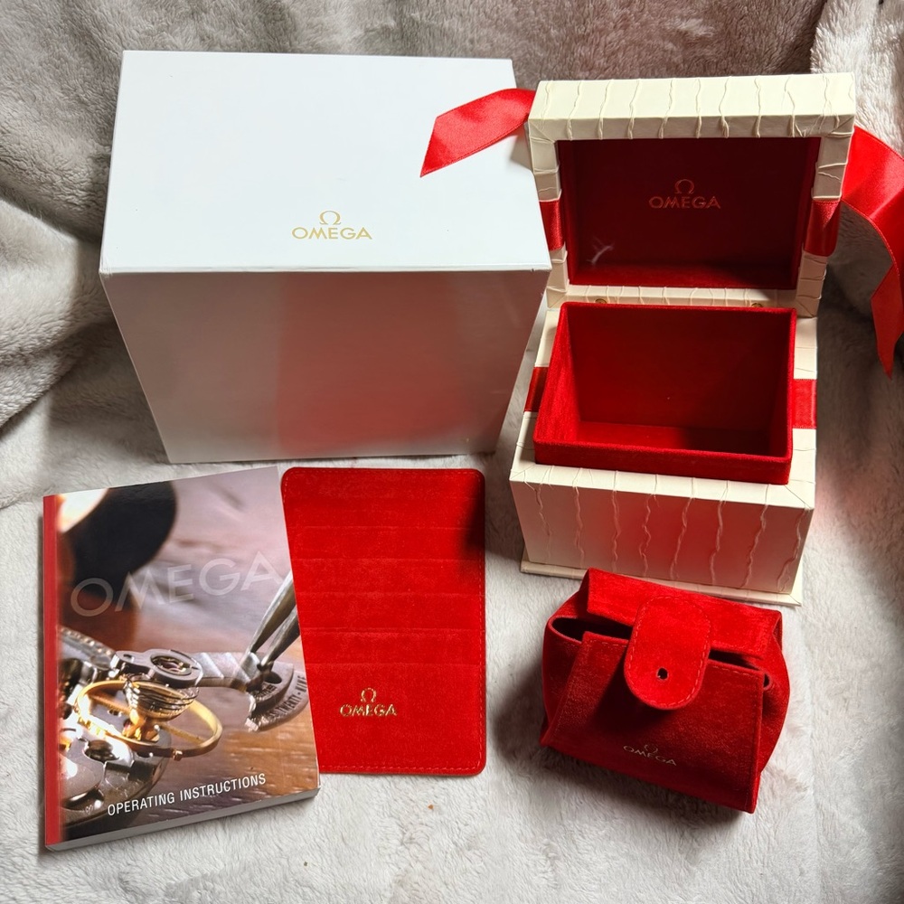 OMEGA Watch Box+Outer Box + Multi Language Instruction Book + Certificate Holder